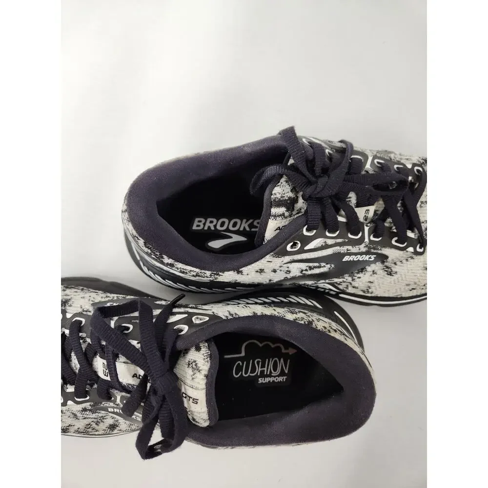 Brooks Adrenaline GTS 23 Women's Running Shoes, Size 9.5, In Black/White/Gray